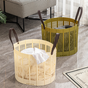 ตะกร้าพลาสติกทรงรีพับเก็บได้พร้อมที่จับสำหรับเก็บเสื้อผ้าและของเล่น - Product Image 2