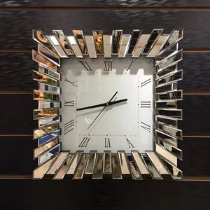 <span class=keywords><strong>Reloj</strong></span> de pared de moda con personalidad cuadrada de luz de lujo, <span class=keywords><strong>reloj</strong></span> decorativo para el hogar, <span class=keywords><strong>reloj</strong></span> de pared con espejo - Product Image 1