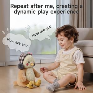Tumama Kids Educativo Animal de peluche Juguetes electrónicos Repetición Cantando Hug Me Kiss Me Chick Juguete musical de peluche para niños pequeños de 36M - Product Image 4