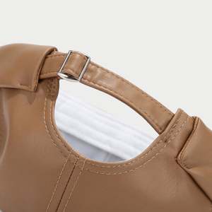 New Solid Color PU Leather Blank Docker Hat Men Women Fashion Simple Retro Autumn Winter <b>Brimless</b> Sports <b>Caps</b> - Product Image 4