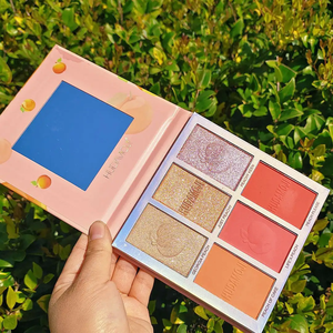 5 색 고색소 미니 복숭아 아이섀도우 북 패션 뷰티 아이섀도우 블러쉬 팔레트 마킬라지 팔레트 메이크업 화장품 세트 - Product Image 3
