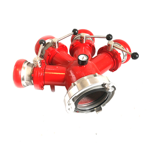 Válvula de mariposa de aleación de aluminio de 4 vías cromada con brida de entrada y salida para hidrante contra incendios - Product Image 3
