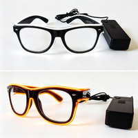 Lunettes lumineuses à fil EL multicolores de haute qualité, lunettes de soleil lumineuses, lunettes néon pour rave, concert, soirée en boîte de nuit
