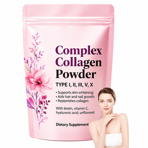 Collagene in polvere a marchio privato, gusto fresco, a basso contenuto di zuccheri, favorisce lo sbiancamento della pelle, supporta la crescita di capelli e unghie. - Product Image 1