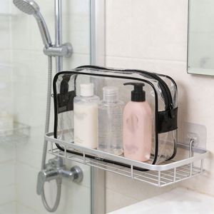 Pvc <b>Clear</b> Zipper Square Stitched Portable Travel Cosmetic Storage <b>Toiletry</b> <b>Bag</b> - Product Image 2