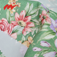 Tissu floral pour robe chemisier Mingo, design personnalisé, doux, 100D, extensible dans quatre sens, polyester et élasthanne, tissé, impression numérique, motif floral intégral