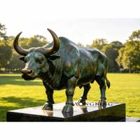 Statue de buffle d'eau en bronze personnalisable pour la décoration extérieure