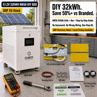 QSO 51.2V Boîtier vide DIY MB56 pour batterie lithium LiFePO4 32Kwh 32 64 Kwh 64Kwh 16S 300A JK BMS MB 56 48V 560AH 628Ah