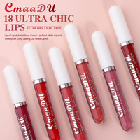 Ensemble de 18 rouges à lèvres liquides mats, imperméables, longue tenue, effet velours, teinte à lèvres, vente en gros