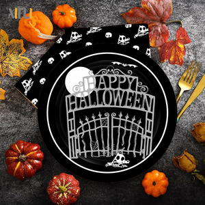 Xieli Vietnam Assiettes En <span class=keywords><strong>Carton</strong></span> Jetable Vintage Spider <span class=keywords><strong>Halloween</strong></span> Party Décoration - Product Image 2