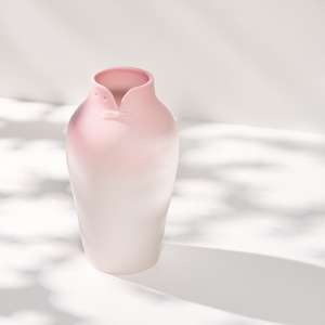 Jarrón de Cerámica Estilo Nórdico en Degradado Rosa Suave con Función Hidropónica para Sala de Estar, Estudio, Dormitorio, Exhibición de Flores Secas - Product Image 2