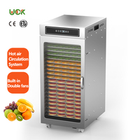 UCK LT-38-18 Digitale Besturing 304 RVS 20-Vaks Voedsel Groente Dehydrator Machine Kokos Mango Droger 110-240V Energie