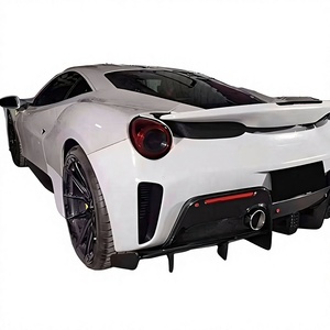 ชุดอัพเกรดกันชนหลังสำหรับ Ferrari 488 Pista ทำจากวัสดุกึ่งคาร์บอนไฟเบอร์; ปีกหลังคาร์บอนไฟเบอร์; กันชนหลัง - Product Image 6