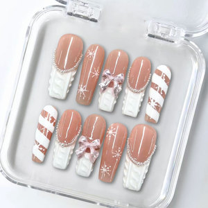 <span class=keywords><strong>Uñas</strong></span> Postizas <span class=keywords><strong>de</strong></span> Diseño Personalizado Hechas a Mano, Nueva Moda, Producto <span class=keywords><strong>de</strong></span> <span class=keywords><strong>Uñas</strong></span> <span class=keywords><strong>de</strong></span> Lujo, Tamaño XXL - Product Image 3