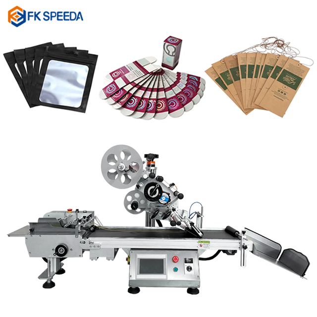 High Precision Desktop Auto Scratch Card Flat Labeling Machine with Printer