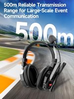 Système d'intercom sans fil SYNCO Xtalk XMax9, communication 2.4G, microphone de casque omnidirectionnel, réduction du bruit, léger