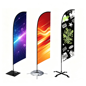Bandera Publicitaria Personalizada con Forma de Lágrima para Exteriores, Bandera de Pluma para Playa, <span class=keywords><strong>Precio</strong></span> de Fábrica - Product Image 1