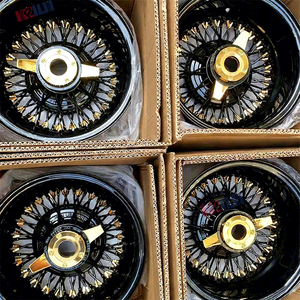 ล้อแม็กซ์สีดำขนาด 13x7 แบบลวด 100 ซี่ตรง 72 ซี่ตรง 72 ซี่ไขว้ 5x114.3 ขอบล้อแบบ Sopke Wire Wheel - Product Image 4