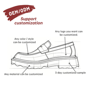 Chaussures de ville et de bureau OEM personnalisées pour hommes, en cuir de vachette, imperméables et respirantes, à bout pointu, style mocassins et richelieus, à enfiler, pour le printemps - Product Image 3