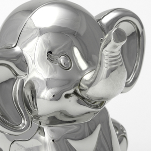 <span class=keywords><strong>Tirelire</strong></span> en alliage de zinc en forme de petit éléphant mignon, décoration de bureau pour enfants, cadeaux de décoration intérieure de haute qualité, marque personnalisée - Product Image 3