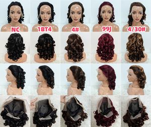 Promoción de $75, Venta al por Mayor de Pelucas con Frente de Encaje 13x4, Onduladas y Sueltas, de 18 Pulgadas, Coloridas, Naturales, Rizadas y Elásticas, de Cabello Natural Negro # 99J, # 4 - Product Image 3