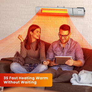 屋外赤外線ヒーター米国製壁取り付けゴールデンチューブ - Product Image 2