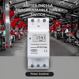 Minuteur micro-ordinateur <span class=keywords><strong>ANTIER</strong></span> THC-30 à prix d'usine |   Relais numérique programmable hebdomadaire/journalier IP21 220V 30A alimenté en courant alternatif - Product Image 2