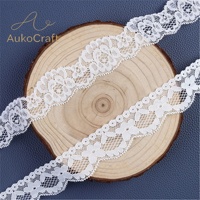Dentelle élastique française en gros, tissu en nylon blanc 2020, garniture décorative élastique pour soutien-gorge