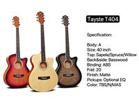 Guitare Électro-Acoustique 40 Pouces à Pan Coupé Économique de Haute Qualité