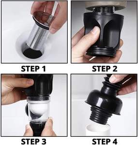 Salle de bain <span class=keywords><strong>universelle</strong></span> moderne Anti-blocage tuyau de vidange Flexible <span class=keywords><strong>lavabo</strong></span> crépine Pipeline accessoires extensible déodorant - Product Image 4