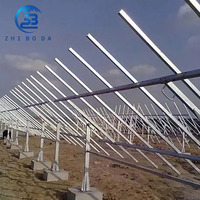Support de montage au sol solaire en acier HDG pour panneaux photovoltaïques, structure au sol robuste anti-corrosion pour système de panneaux PV à usage domestique