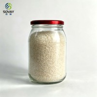 Pot en verre rond à large ouverture de 850 ml, transparent, avec couvercle fileté, pour la mise en conserve, la fermentation et la conservation des aliments