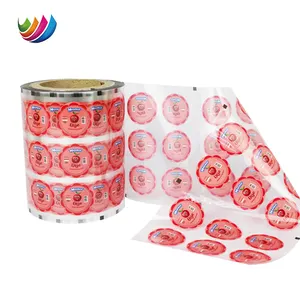 Custom Easy Peel PET/PP/PS/PE Laminated Packaging Ketchup Yogurt Jelly Cup Lid Sealing Film For Chocolate Sauce Plastic Tray