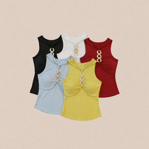 2026 Pure Desire Sexy Spice Girls' Canotta Halter da Donna di Alta Gamma Traspirante Casual Estiva Senza Maniche - Product Image 2