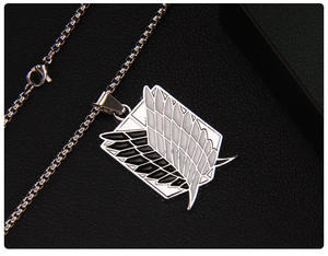 Accesorios <span class=keywords><strong>de</strong></span> anime <span class=keywords><strong>de</strong></span> moda ataque a Titán collar Survey Corps Wings of Freedom colgante collar ataque a Titán - Product Image 4