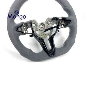 Volant personnalisé en daim bleu et fibre de carbone forgée bleue pour <span class=keywords><strong>Hyundai</strong></span> ElAnt Rand I30n I20N Veloster N Elantra N M/T CN7 - Product Image 5