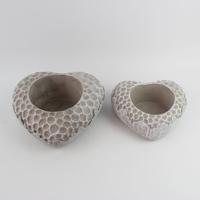 Nouvelle conception, pots à fleurs en ciment de forme ovale classique, faits à la main, écologiques, pour la décoration de jardin extérieur