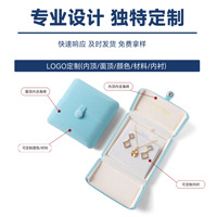 Boîte cadeau de luxe légère en velours à double ouverture pour bijoux, avec estampage, pour bagues, colliers, bracelets, perles