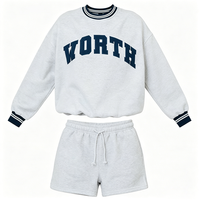 Sweat à capuche ample en coton pour femme avec broderie lettre appliquée, style streetwear oversize, pull chaud doublé polaire pour l'hiver