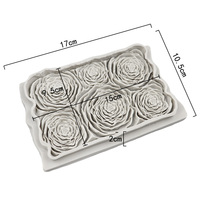 XGY-195 silicone dentelle moule rose forme silicone chocolat moule gâteau décoration bonbons bougie savon moule réutilisé silicone résine