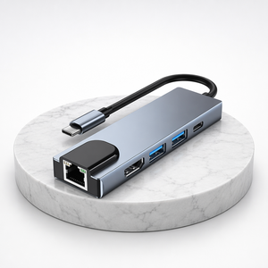 <span class=keywords><strong>Adaptateur</strong></span> Hub <span class=keywords><strong>USB</strong></span> C 5 en 1 avec <span class=keywords><strong>HDMI</strong></span>, Ethernet, <span class=keywords><strong>USB</strong></span> 3.0, <span class=keywords><strong>USB</strong></span> 2.0, charge PD, dongle multiport pour MacBook Pro Air iPad - Product Image 1
