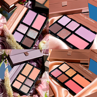 Palette d'ombres à paupières pressées végétaliennes avec logo personnalisé, maquillage magnétique, paillettes, mat, marque privée, ombre à paupières