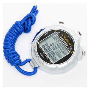 <span class=keywords><strong>Cronometro</strong></span> Elettronico con Scocca in Metallo, 3 Righe, 100 Giri, Multifunzione, Timer per Arbitri per Competizioni Sportive all'Aperto A-306 - Product Image 4