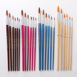 Pennello artistico in nylon da 6 pezzi pennelli per pittura a guazzo pennelli per pittura ad acquerello per artista - Product Image 3