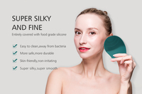 Brosse nettoyante sonique vibrante en silicone de luxe pour un nettoyage en profondeur des pores et une régénération de la peau