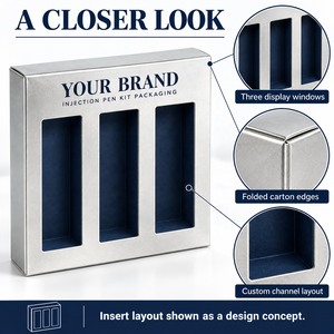 Boîte d'emballage en carton argenté imprimée sur mesure avec logo, carton pliable pour cosmétiques, parfums, soins de la peau et produits de soins personnels - Product Image 1