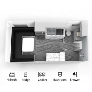 Caja <span class=keywords><strong>Camper</strong></span> 4X4 Para Camión <span class=keywords><strong>Iveco</strong></span> De Expedición De Fábrica Con Baño Privado Y Plataforma Plana - Product Image 5