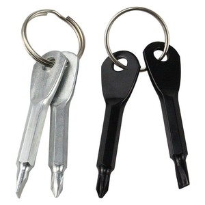 Portable <b>Screwdriver</b> <b>Set</b> Keychain Mini EDC Tool Flat Head Phillips <b>Bit</b> Multi Tool For Outdoor Use - Product Image 2