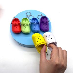 New Mini Slipper Hole Shoes Keychain Foam Material Shoes <b>Key</b> <b>Chain</b> - Product Image 1