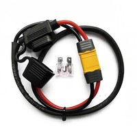 Câble d'alimentation pour batterie de vélo électrique, contrôleur de batterie au lithium, fusible, cordon d'alimentation en silicone 14AWG, pièces résistantes aux hautes températures